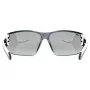 UVEX Equate fietsbril, wit mat / spiegel zilver