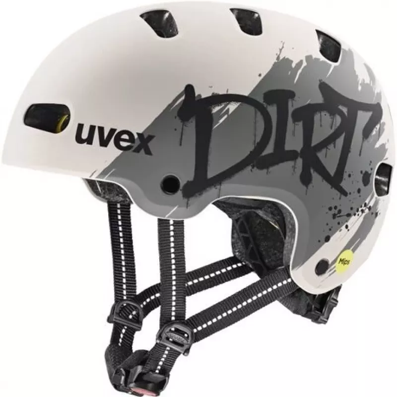 UVEX Kid 4 Style MIPS kinderfietshelm, Dirt Warm Grey