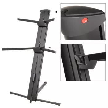 V-TONE DELUXE K2 keyboardstandaard dubbel verstelbaar