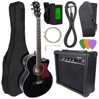 V-TONE EAG SET BK elektro-akoestische gitaar- en versterkerset, zwart