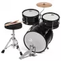 V-TONE VD JUNIOR BK 5-delige Junior Akoestisch Drumstel voor Kinderen, Zwart