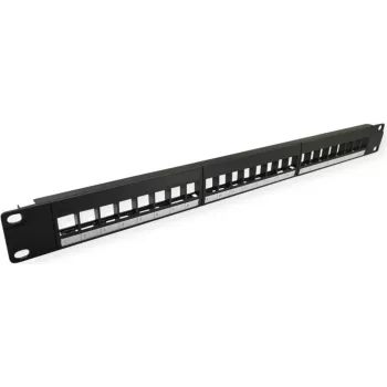 VALUE 19-inch Keystone patchpanel 1U 24 poorten unshielded 3-delige (26.99.0368)