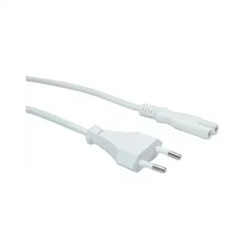 VALUE AC-netsnoer – Eurostekker naar IEC 60320 C7, 1 m, wit