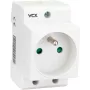 VCX GN TH DIN-rail stopcontact met aardleiding 230V 16A Schuko type F