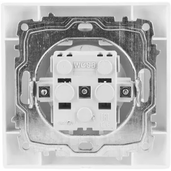 VCX WESA LC 13 enkel stopcontact met randaarde, zwart