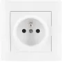 VCX WESA LC 13 enkel stopcontact met randaarde, type E, 16A 250V, wit