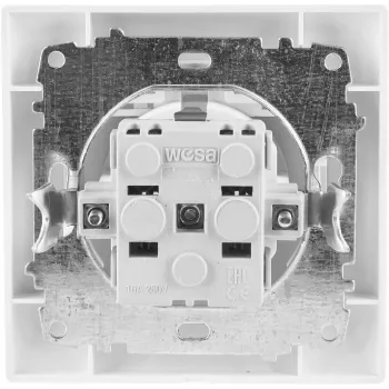 VCX WESA LC 18 Schuko-stopcontact met klepdeksel, opbouwmontage, IP44, wit