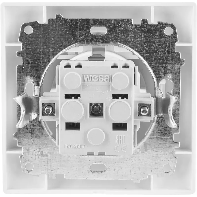 VCX WESA LC 18 Schuko-stopcontact met klepdeksel, opbouwmontage, IP44, wit
