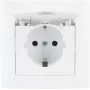 VCX WESA LC 18 Schuko-stopcontact met klepdeksel, opbouwmontage, IP44, wit