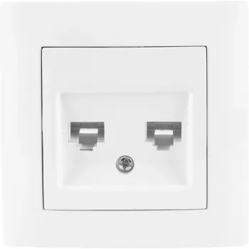 VCX WESA LC 41 dubbele computerstopcontact wit