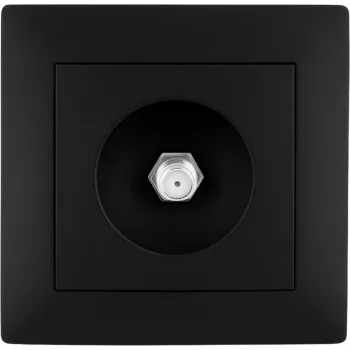 VCX WESA LC 45 inbouw RTV-SAT aansluitdoos, 3 uitgangen (TV, radio, SAT), 75 Ohm, zwart