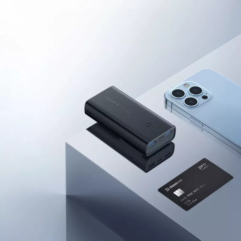 Veger ACE100 W1146 10000mAh 20W PD QC3.0 powerbank - zwart