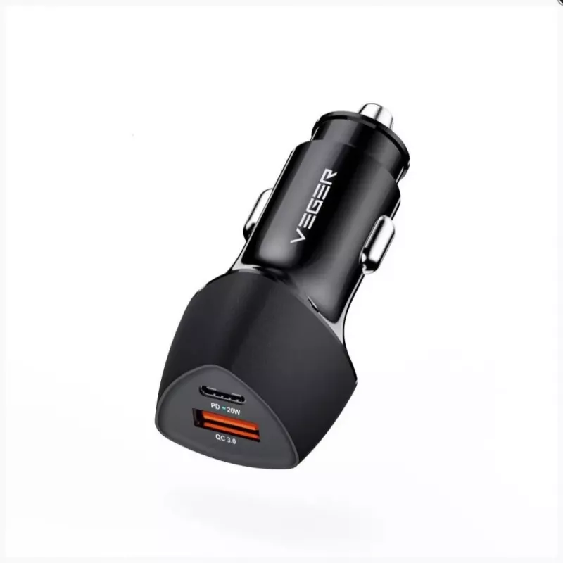 Veger CC50 Rigorous PD38W (1A1C) Auto-Lader Zwart