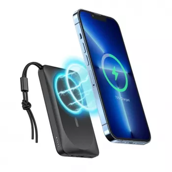 Veger MagOn powerbank 10000 mAh wit - MagSafe-compatibel, PD QC3.0 20W draadloos laden