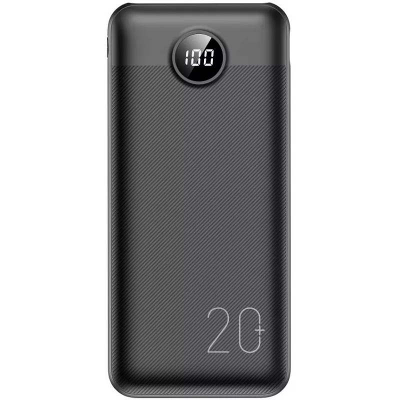 VEGER powerbank 20000 mAh 20W PD QC 3.0 2x USB-A USB-C zwart