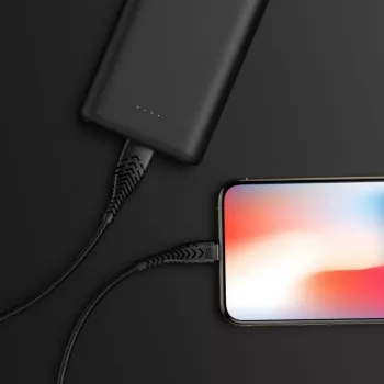 Veger V105 USB-A naar Lightning-kabel 1,2 m zwart 2,4A laden & synchroniseren