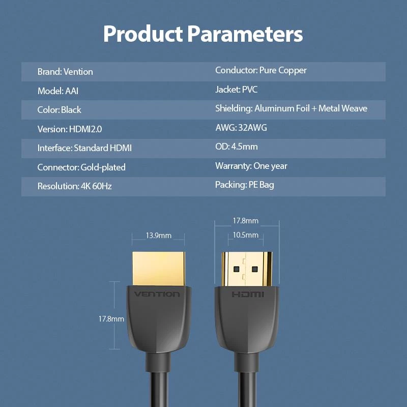 VENTION AAIBH HDMI-kabel 2m zwart