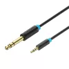Vention BABBG audiokabel TRS 3,5mm naar 6,35mm 1,5m, zwart