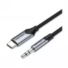 VENTION BGKHF USB-C naar 3,5 mm audio-adapterkabel 1 m zwart
