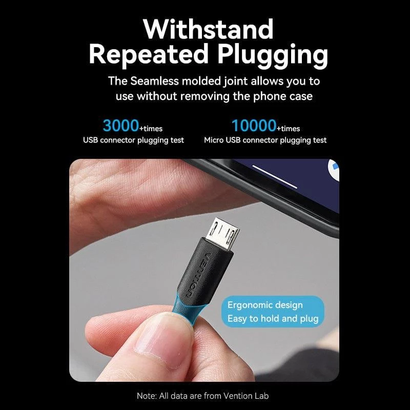VENTION CTIBC USB 2.0 naar Micro-B-kabel 0,25m zwart