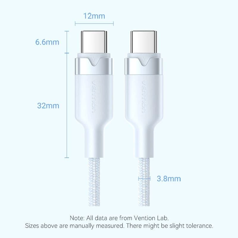 VENTION TRDBF USB-C naar USB-C-kabel 1m zwart