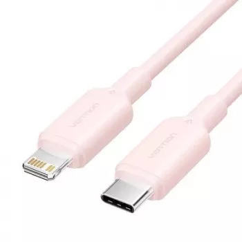 VENTION USB-C naar Lightning kabel 1m roze LAKPF - 20W PD snelladen & 480Mbps datasync