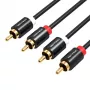 Vention VAB-R06-B200 2m 2xRCA-stekker naar 2xRCA-stekker audiokabel (zwart)