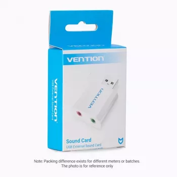 VENTION VAB-S13 USB 2.0-geluidskaart met 2-poorts hub