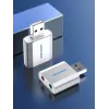 VENTION VAB-S13 USB 2.0-geluidskaart met 2-poorts hub