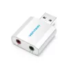 VENTION VAB-S13 USB 2.0-geluidskaart met 2-poorts hub