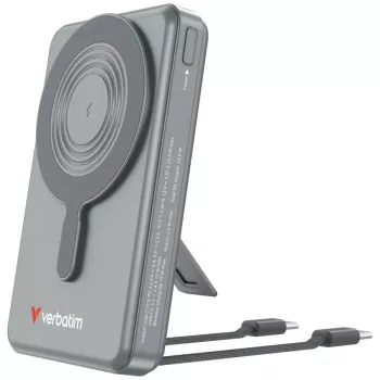 Verbatim Charge'n'Go powerbank 2C & display 10000 mAh grijs