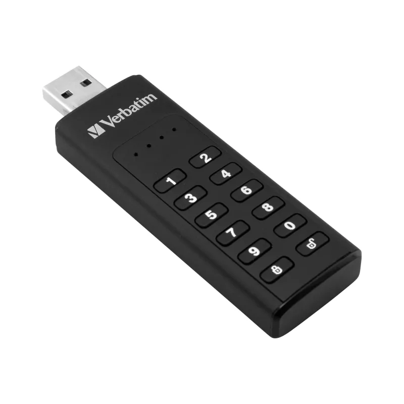 Verbatim Keypad Secure 32GB USB 3.2 Gen 1 flashdrive met hardware-AES-256-bits-encryptie - zwart