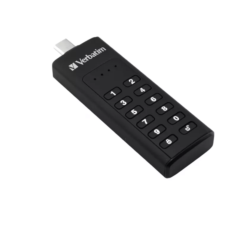 Verbatim Keypad Secure 32GB USB 3.2 Gen 1 flashdrive met hardware-AES-256-bits-encryptie - zwart