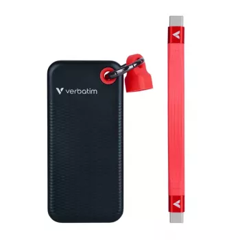 Verbatim Pocket SSD 256GB USB 3.2 Gen 2 Type-C externe solid state drive zwart/rood (32417)