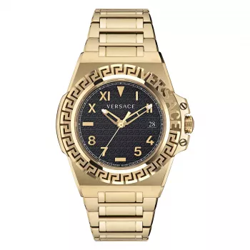 Versace V-Chrono heren Zwitsers quartz chronograaf horloge VE3I00522 44mm RVS blauwe wijzerplaat