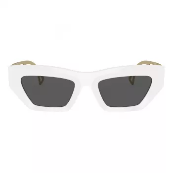 VERSACE VE4432U40187 dames cat-eye zonnebril - zwart acetaat frame, grijze polycarbonaat glazen, UV400-bescherming