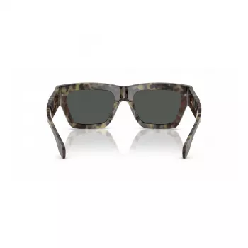 VERSACE VE4464-545687 heren rechthoekige zonnebril, transparant grijs montuur, donkergrijze glazen, 52 mm