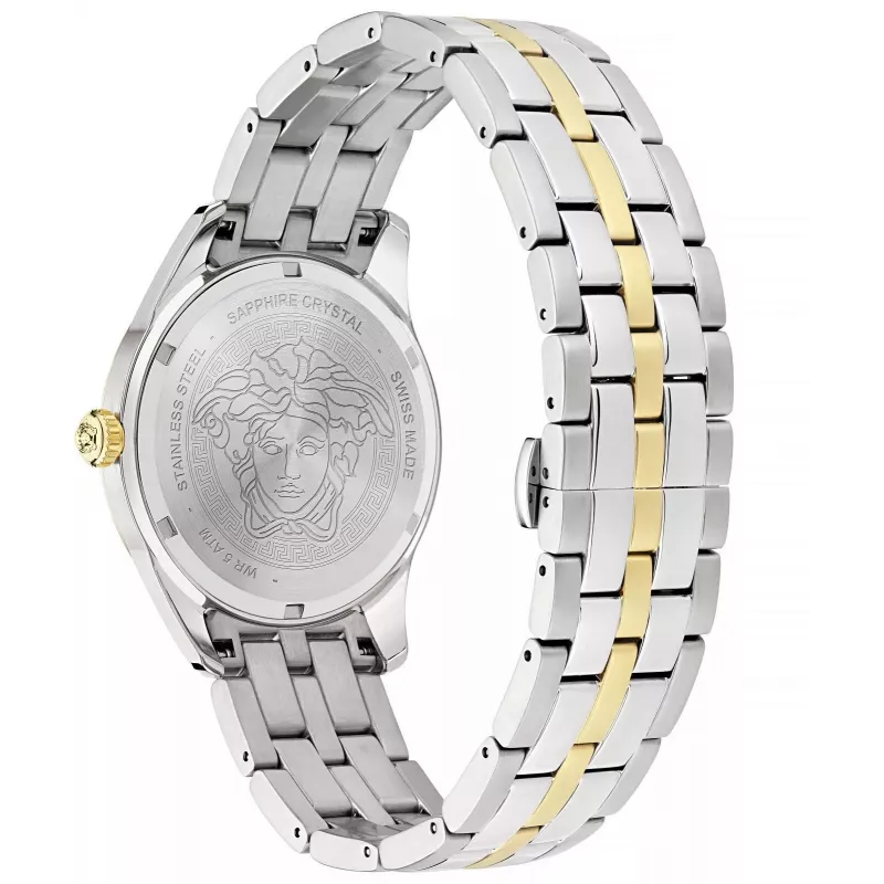 Versace VE7C00623 herenhorloge 41mm RVS blauwe wijzerplaat chronograaf