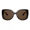 VERSACE dames zonnebril VE4375F-10873 Havana acetaat vierkant full-rim verloop bruine glazen 53mm