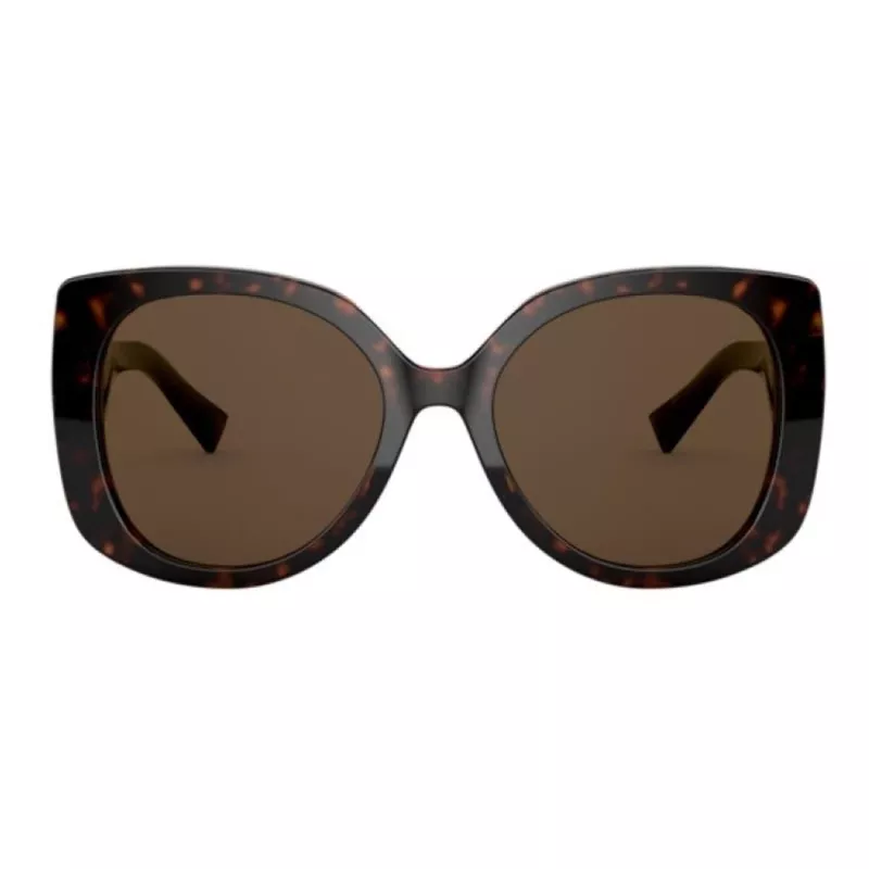 VERSACE dames zonnebril VE4375F-10873 Havana acetaat vierkant full-rim verloop bruine glazen 53mm