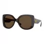 VERSACE dames zonnebril VE4375F-10873 Havana acetaat vierkant full-rim verloop bruine glazen 53mm