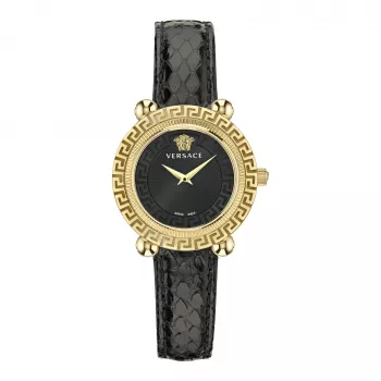 VERSACE dameshorloge VE6I00323 quartzhorloge 35mm RVS zwarte wijzerplaat
