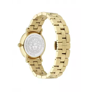 VERSACE dameshorloge VE7F00623 Zwitsers quartz 35mm zwarte wijzerplaat leren band