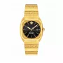 VERSACE dameshorloge VE8F00424 quartz, 44mm zwarte wijzerplaat met lederen band