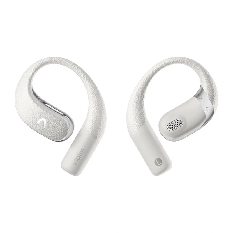 VIAIM Open Note AI-oordopjes met voicerecorder, realtime transcriptie en vertaling, open-ear, Hi-Res, Bluetooth, tot 53 uur batterij, grijs