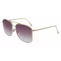 Victoria Beckham VB202S-712 dames oversized vierkante zonnebril, gouden metalen montuur, bruine verloopglazen, 59 mm