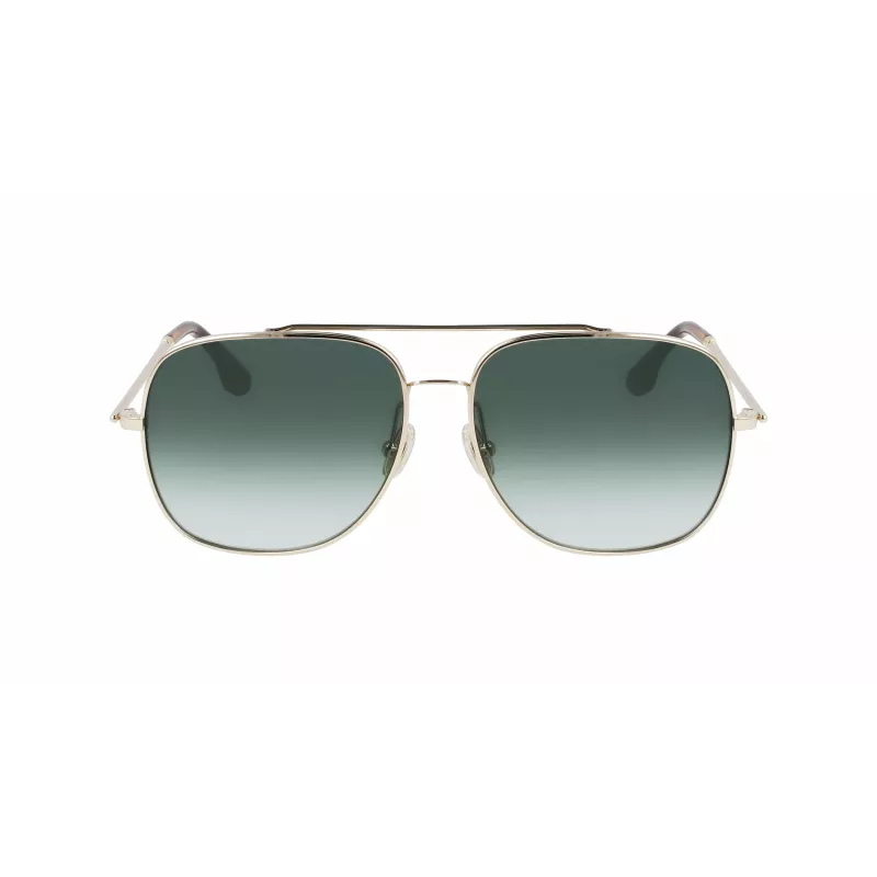 Victoria Beckham VB215S-700 Dames Zonnebril - Gouden montuur, bruine verloopglazen, 59 mm