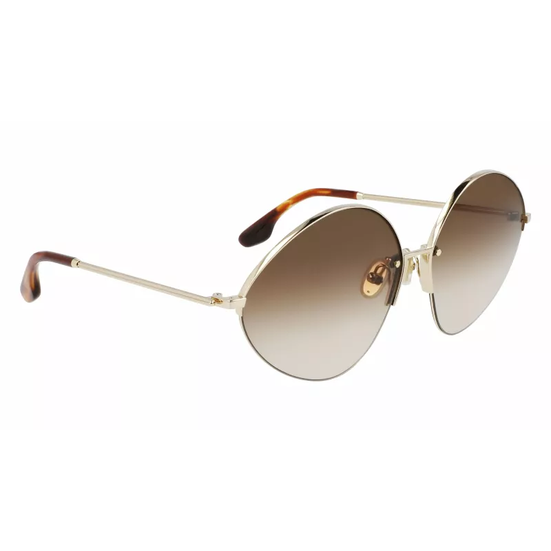 Victoria Beckham VB220S-702 dames oversized vierkante zonnebril goud bruin verloop 64mm