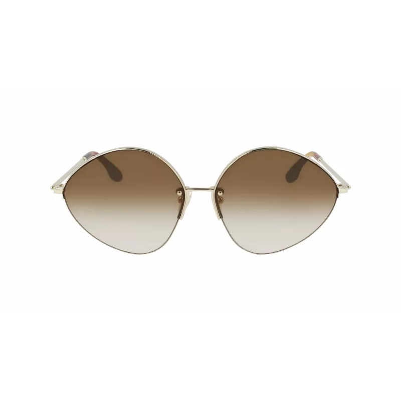 Victoria Beckham VB220S-702 dames oversized vierkante zonnebril goud bruin verloop 64mm