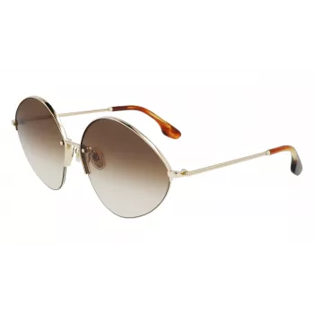 Victoria Beckham VB220S-702 dames oversized vierkante zonnebril goud bruin verloop 64mm